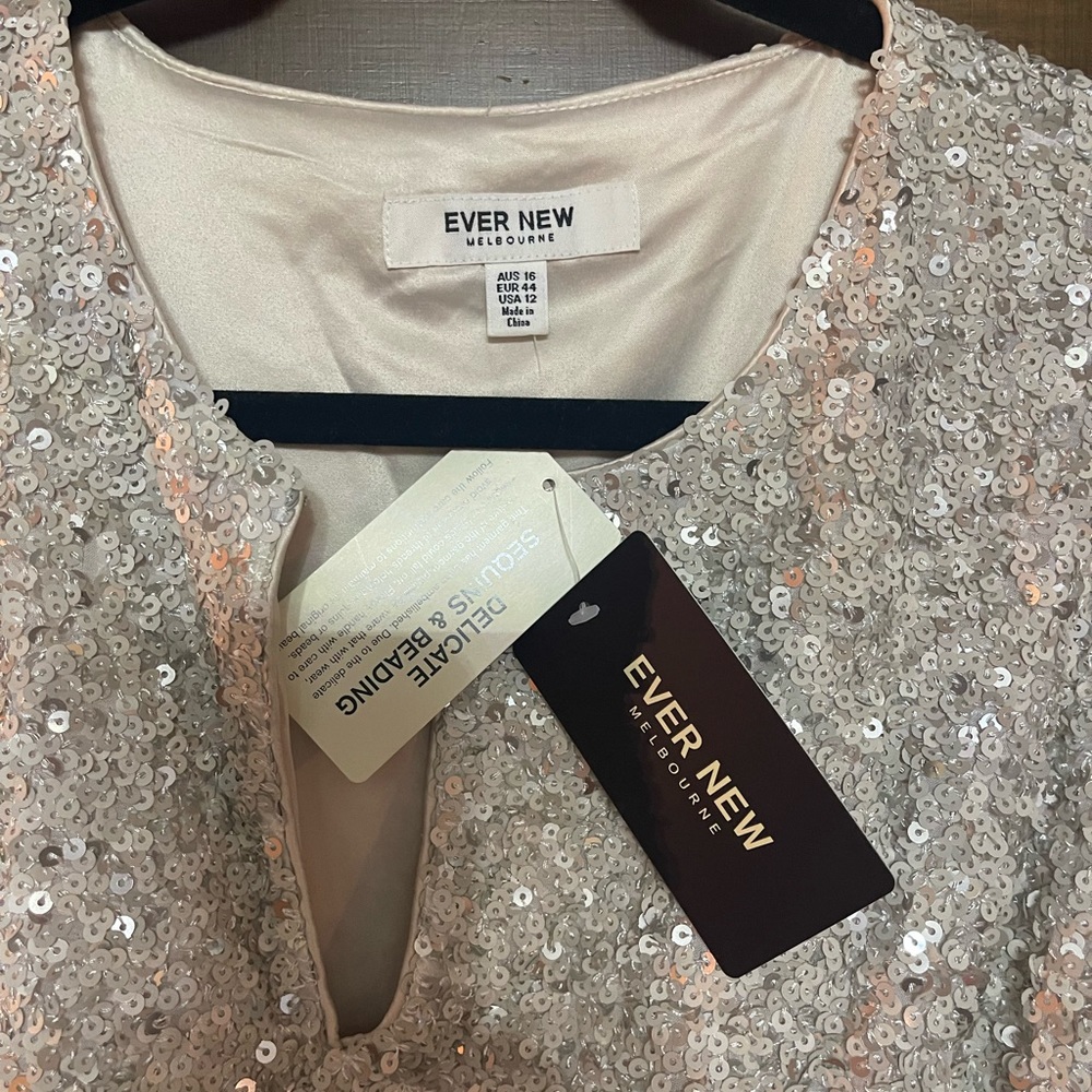 Sequined Flounce Skirt Dress